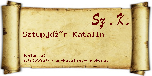 Sztupjár Katalin névjegykártya