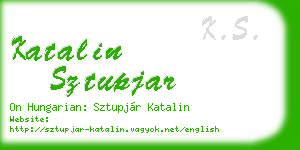katalin sztupjar business card